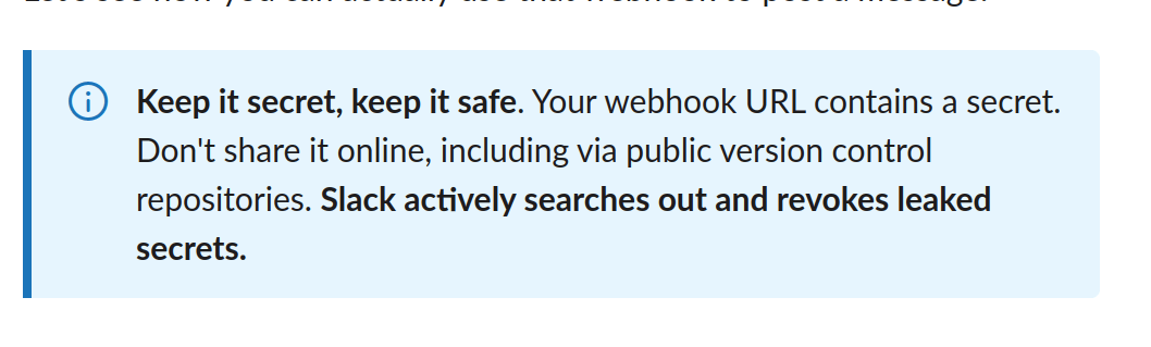 Keep your webhook ULR safe image